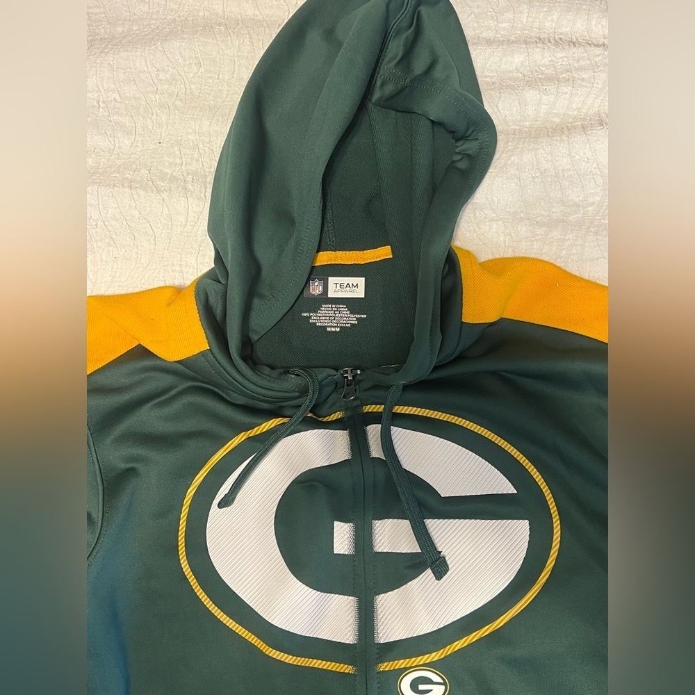 🏈 NFL GREEN BAY PACKERS Defender FULL-ZIP JACKET/HOODIE 🏈 Size Medium - Picture 2 of 2